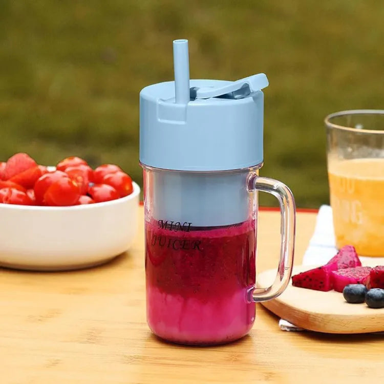 500ml Portable Juicer With Straw USB Electric Stainless Steel Fruit Juicer
