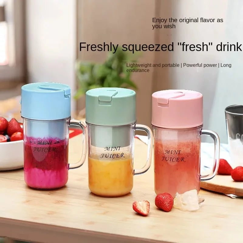 500ml Portable Juicer With Straw USB Electric Stainless Steel Fruit Juicer